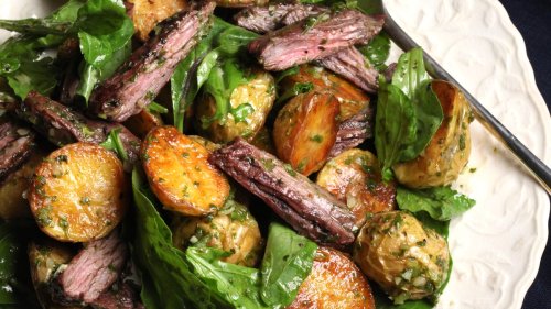 Skirt Steak, Arugula, and Potato Salad Recipe