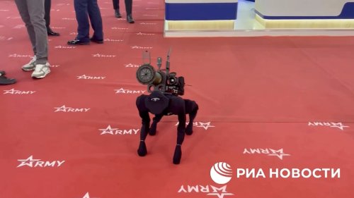 Robot Dog With RPG Strapped to Its Back Demoed at Russian Arms Fair