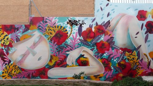 Meet the Female Street Artist Painting Larger-Than-Life Feminist Goddesses