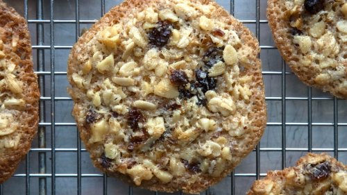 Oatmeal Raisin and Walnut Lace Cookies Recipe