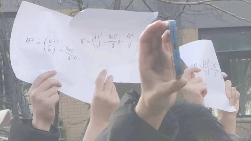 Why Are Students Holding Up This Physics Equation During China’s COVID Protests?