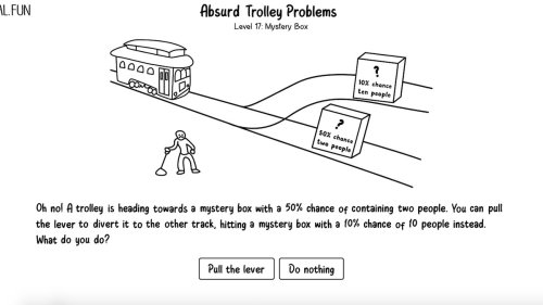 ‘Absurd Trolley Problems’ Presents Increasingly Ridiculous Ethical Dilemmas