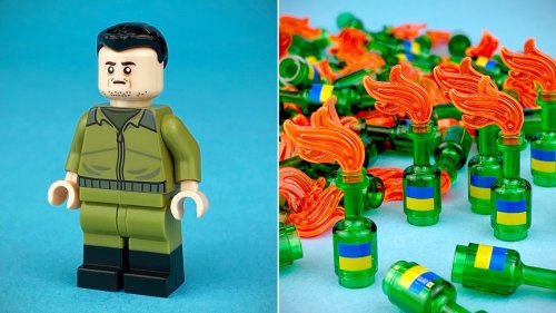 Custom LEGO of Zelenskyy and Molotov Cocktails Raise Funds for Ukraine