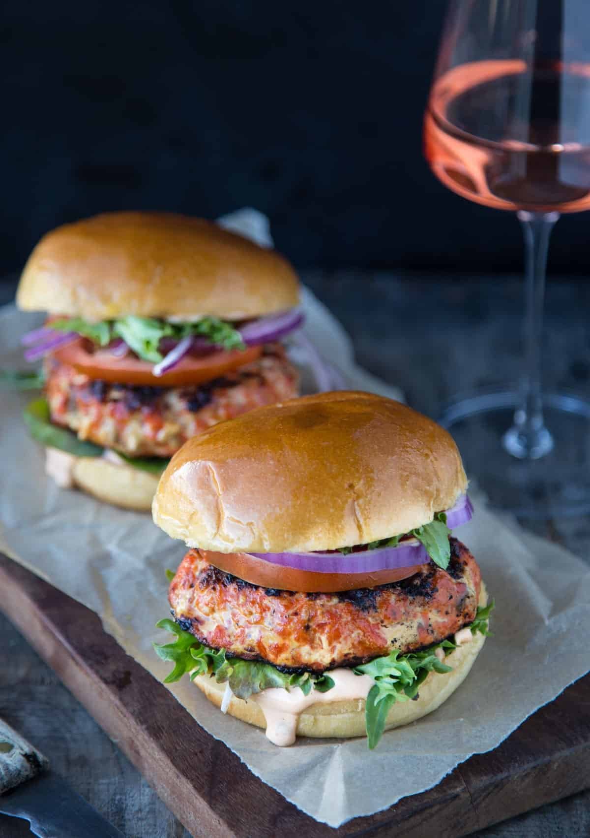 Fresh Grilled Salmon Burgers - Not From Can