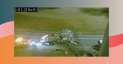 Truck Crash Spills Jack Daniel's Bottles Onto North Carolina Highway