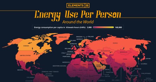 Mapped: Energy Consumption Per Capita Around the World