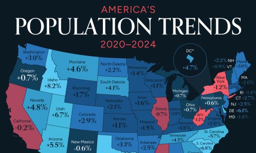 Mapped: How Each U.S. State’s Population Has Changed Since 2020