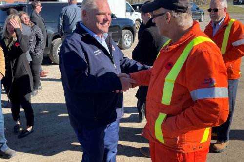 Ford stops in Bradford to mark start of bypass construction