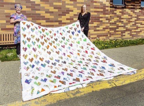 Saanich hospital employee makes quilt that honours her co-workers