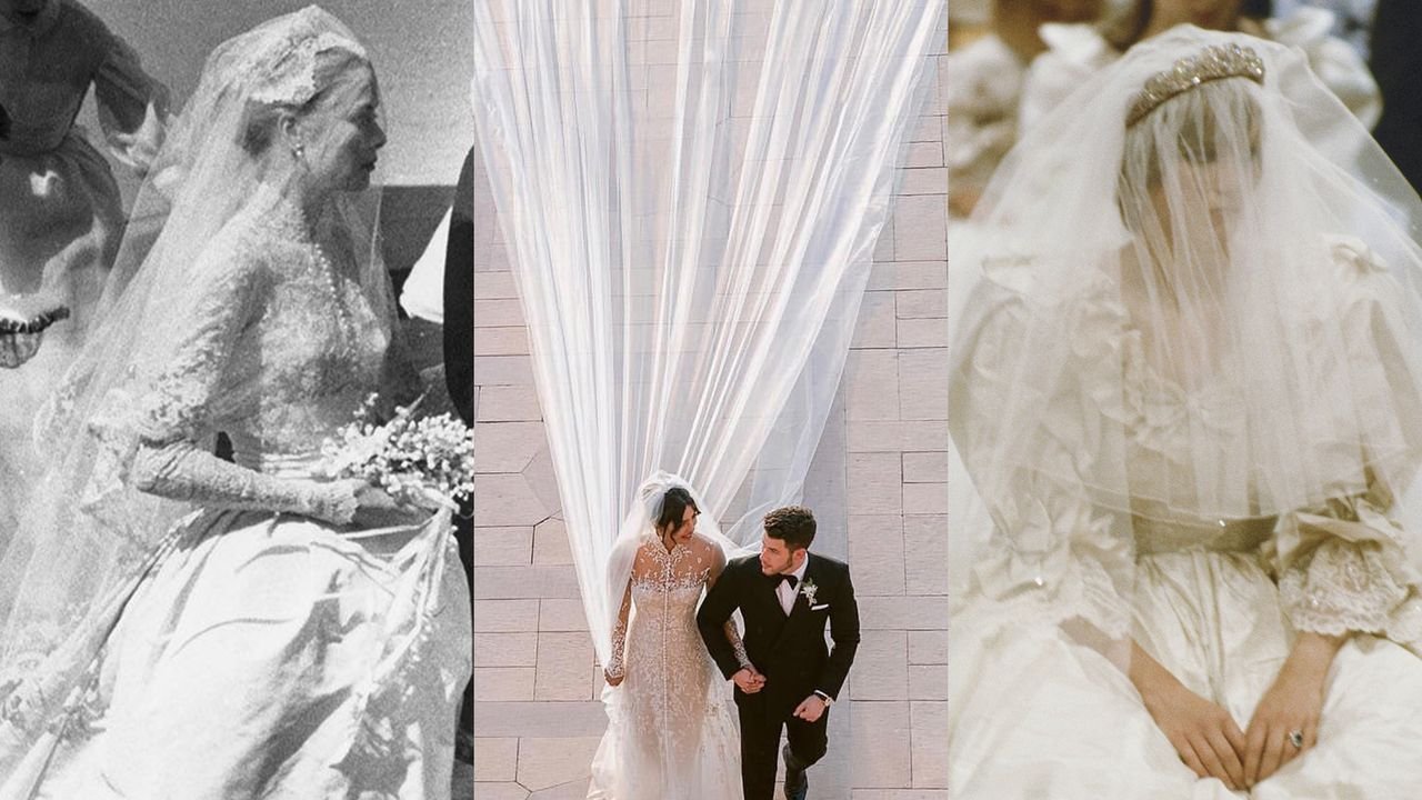 From Princess Diana To Priyanka Chopra, The Most Head-Turning Celebrity Wedding Dresses With Trains And Veils
