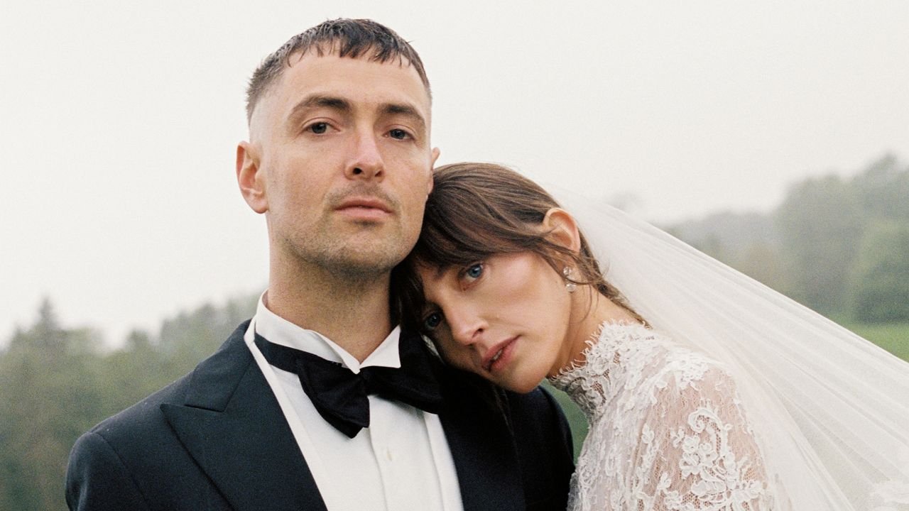 This Bride Married Her Coachella Meet-Cute In A Rain-Soaked Cotswolds Manor Wedding