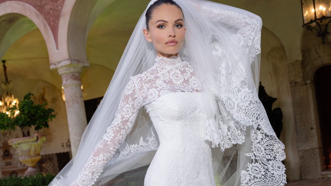 French Model Thylane Blondeau Channelled Grace Kelly In Her Lace Wedding Gown