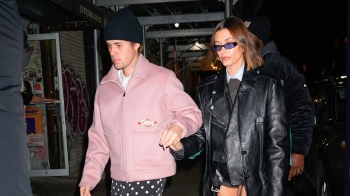 Hailey Bieber Takes the Ultra Miniskirt to New Extremes