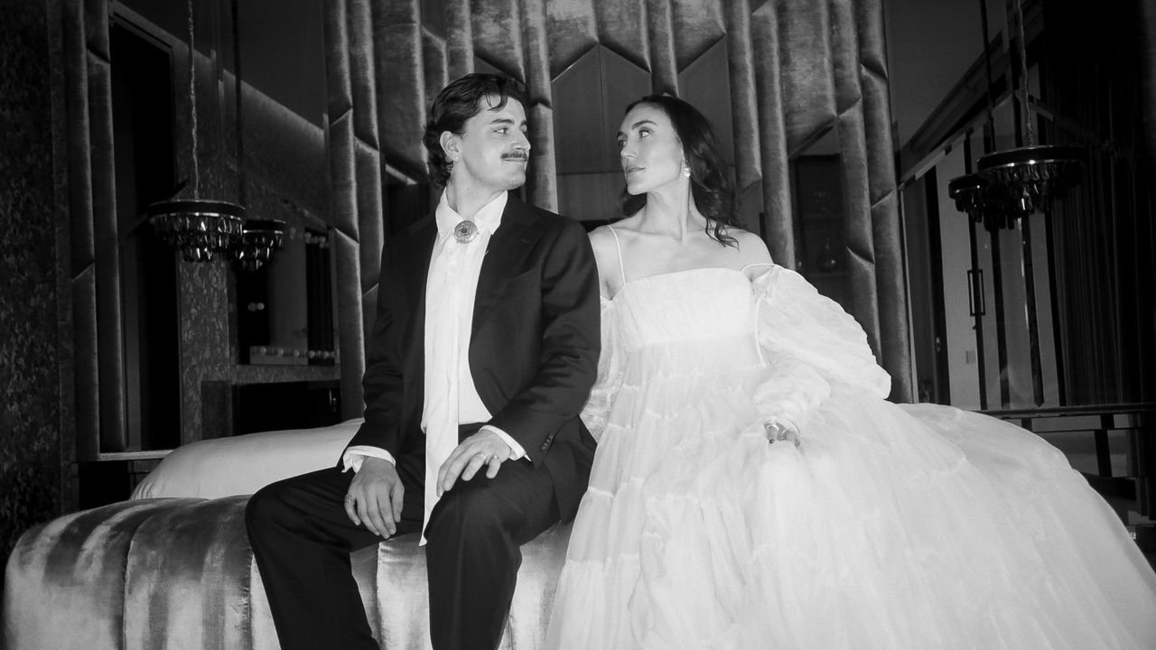 The Bride Wore a Veil and Purse She Made With Thrifted Lockets for Her Colombia Wedding