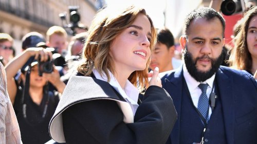 Emma Watson Wears Her Skinny Jeans to Couture Fashion Week