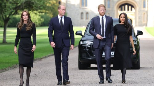 Comment interpréter les gestes d’affection en public de Kate Middleton, Meghan Markle et des princes de la famille royale ?