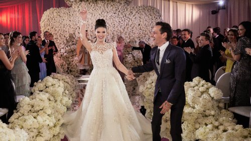 Nadia Ferreira et Marc Anthony se sont mariés à Miami lors d'un mariage grandiose avec David et Victoria Beckham en invités d'honneur