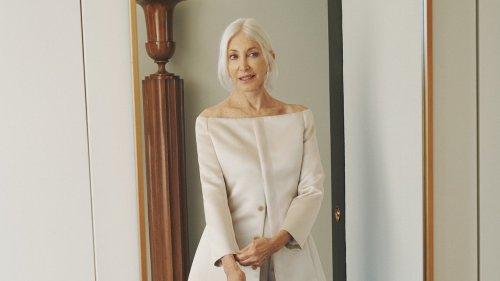 This 77-year-old bride wore a custom Attersee suit for her Manhattan wedding celebration