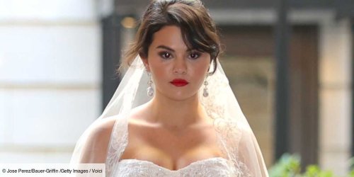 Robe de mariée : renversante, Selena Gomez modernise la classique robe avec des chaussures inattendues