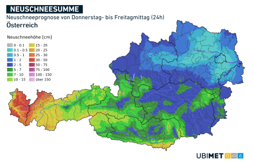 Bis zu 30 Zentimeter Neuschnee erwartet