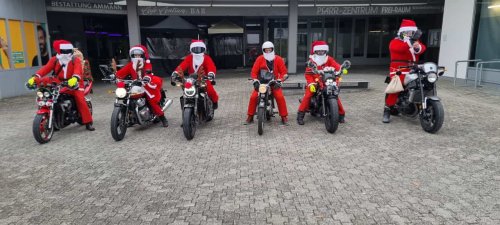 Biker lassen Kinderaugen leuchten: Nikolaus auf Tour