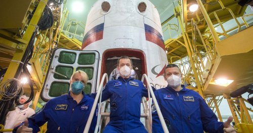 NASA astronaut launches on Russian rocket as US transitions to private spacecraft