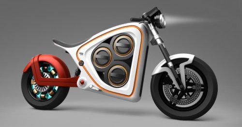 Frog Rana 2 electric motorcycle concept includes augmented reality and swappable batteries