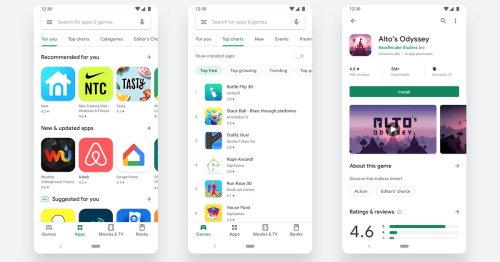 The Google Play Store’s redesign is cleaner but not greener