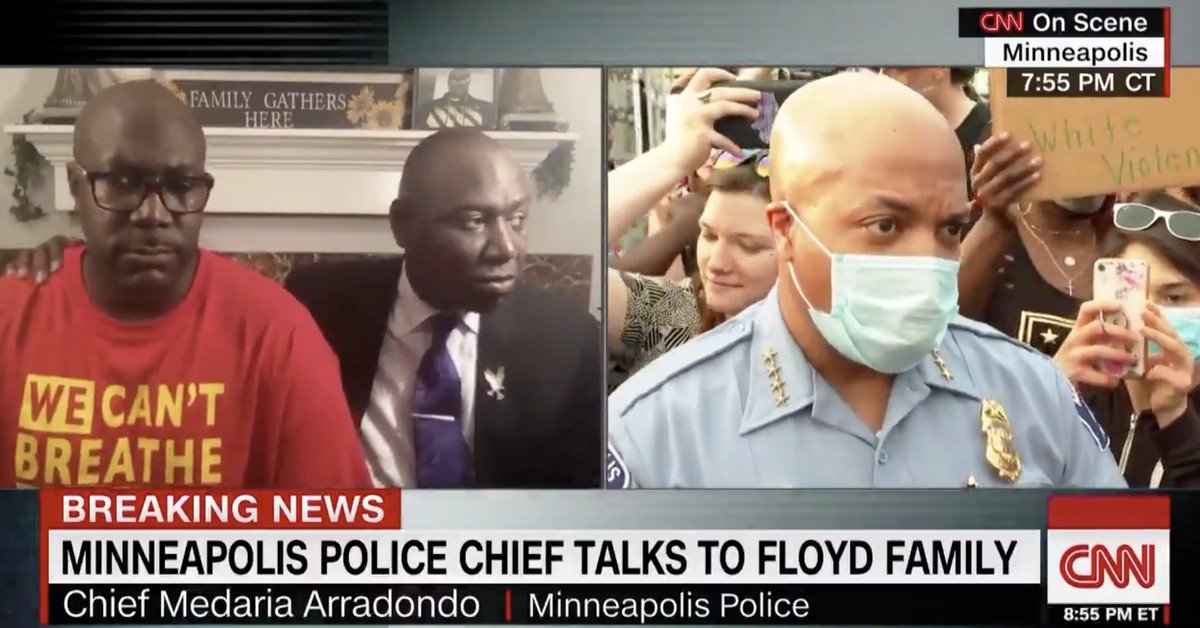 The Floyd family confronted the Minneapolis police chief on air