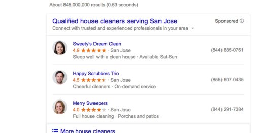 Google begins advertising home services in search results