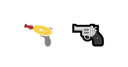 Microsoft replaced its toy gun emoji with a real revolver