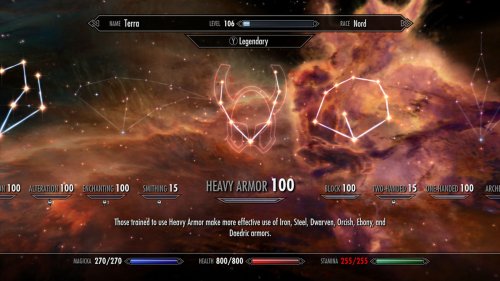 Skyrim update 1.9 adds legendary skills and difficulty, 'removes' level cap