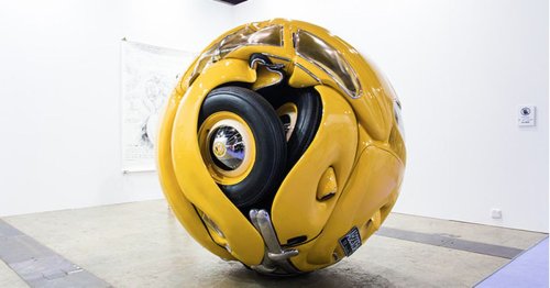 'Beetle Sphere' turns iconic Volkswagen into a giant yellow ball