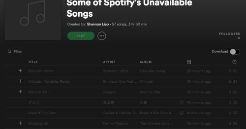 A quick Spotify trick: see all of the songs that got away