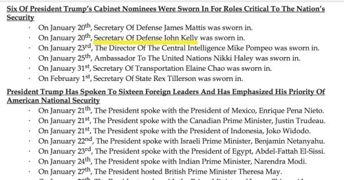 Trump fact sheet says America has 2 defense secretaries and Australia has a president