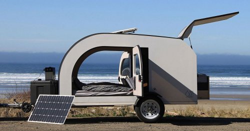Tiny camper trailer can be towed by almost any car