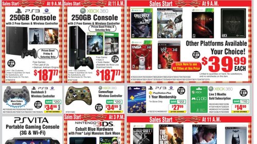 Fry's Black Friday deals cover PS Plus, Xbox Live, hardware and handhelds
