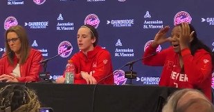 Caitlin Clark made sure to have Aliyah Boston’s back after Angel Reese showdown