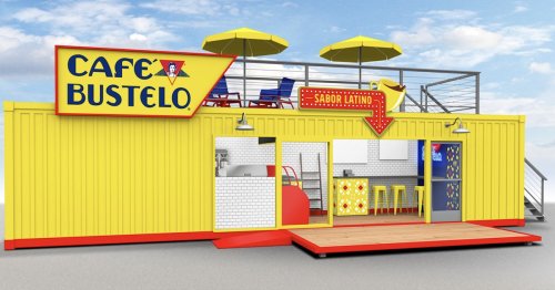 Café Bustelo Turned a Shipping Container Into a Coffee Shop for This Pop-Up