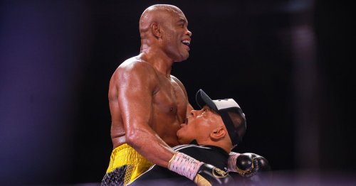 Anderson Silva scores brutal knockdown but Bruno Machado survives to the end in exhibition boxing match