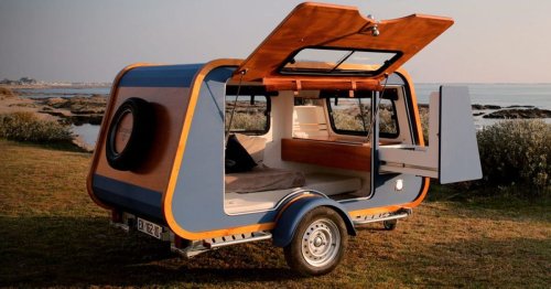 Yacht-like camper can be towed by almost any car
