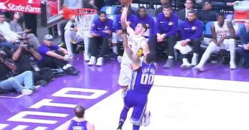 Lonzo Ball’s emphatic alley-oop dunk is one of his best plays yet
