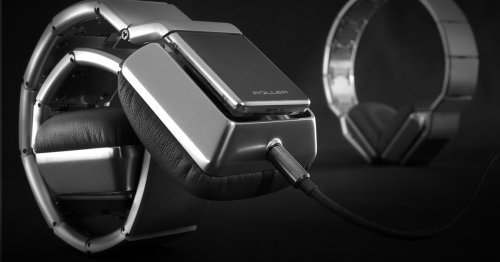 These $3,000 headphones roll up like a metal link bracelet