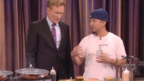 Watch Conan O'Brien Learn How to Make Ramen Burgers