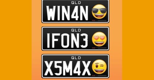 Emoji license plates will soon be available in Queensland, Australia