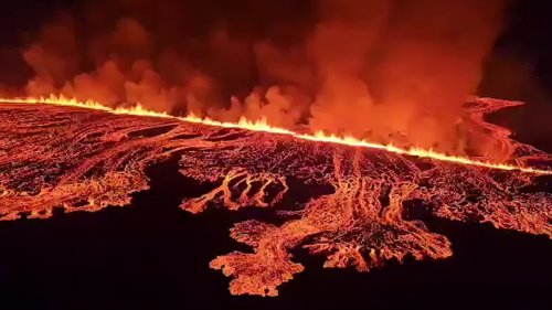 Iceland Volcano Bursts Open Sending Lava In Every Direction - Videos from The Weather Channel