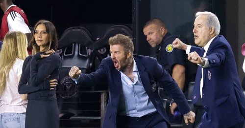 David Beckham picks up on wife Victoria's reaction as he says 'how dare they?'