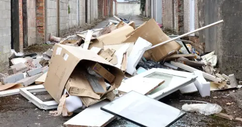 Whoever dumped this big pile of rubbish outside people's homes made a big error