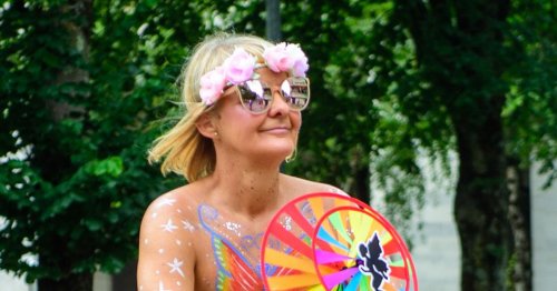 People cycled through Cardiff with no clothes and everything on show