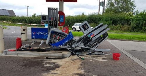 Man injured after driver crashed into petrol station pump in 'shocking' incident